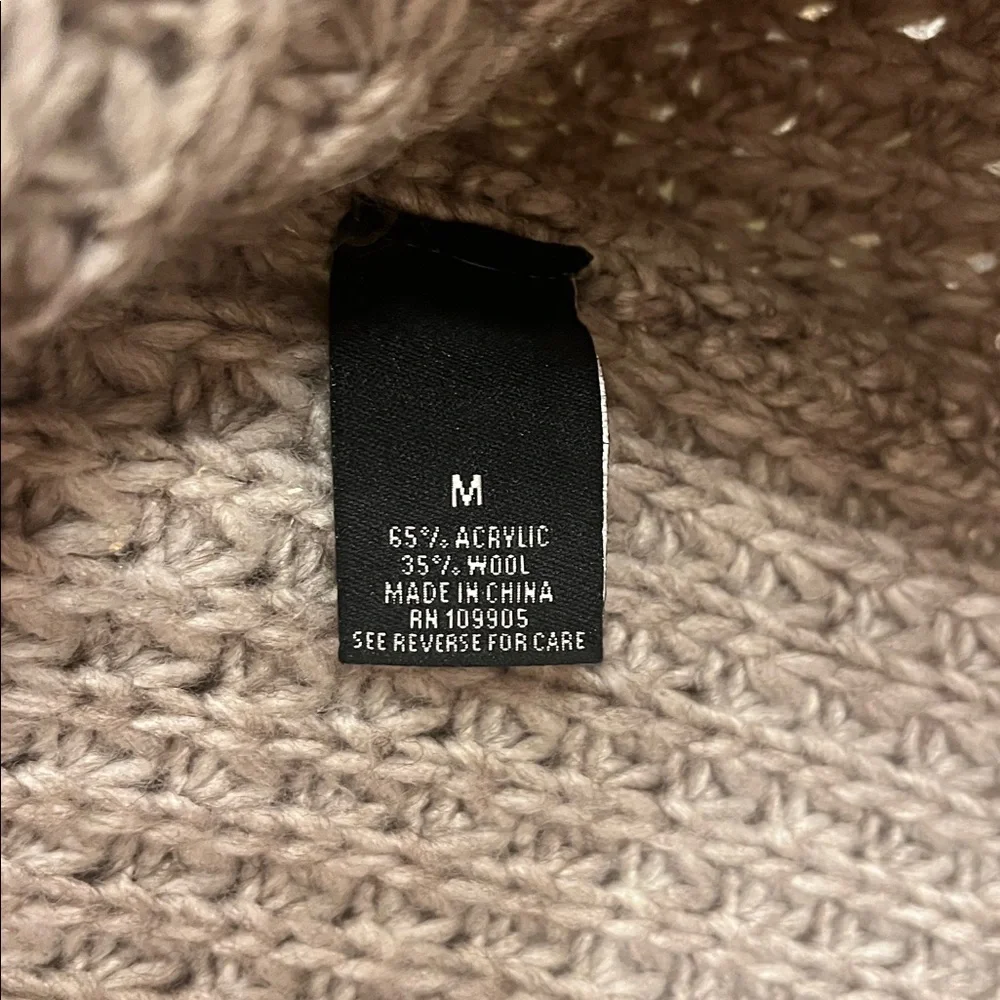 DressBarn Collection Long Heavy Knit Sweater with Ruffle Floral Collar - Picture 4 of 4